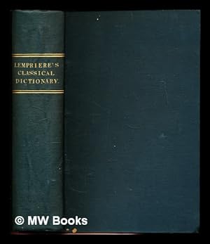 Image du vendeur pour Lempriere's Classical Dictionary mis en vente par MW Books