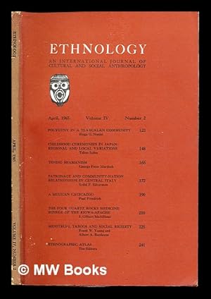 Bild des Verkufers fr Ethnology: an international journal of cultural and social anthropology: April, 1965: volume IV: Number 2 zum Verkauf von MW Books