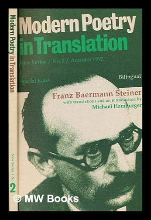 Immagine del venditore per Franz Baermann Steiner: special issue / with translations and an introduction by Michael Hamburger venduto da MW Books