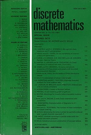 Image du vendeur pour Discrete mathematics Volume 63, Number 2-3, February 1987 mis en vente par Sylvain Par