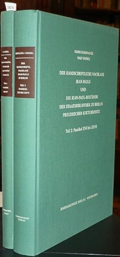 Bild des Verkufers fr Der handschriftliche Nachla Jean Pauls und die Jean-Paul-Bestnde der Staatsbibliothek zu Berlin Preuischer Kulturbesitz. 2 Teile in 2 Bnden (alles). zum Verkauf von Antiquariat Dwal