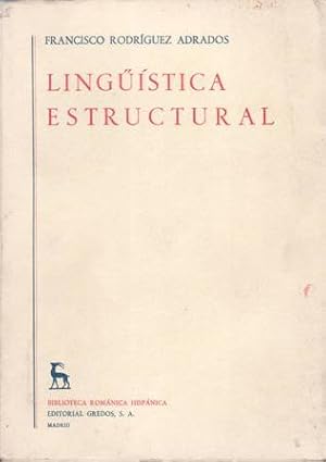 Immagine del venditore per Lingstica estructural. Tomo I. venduto da Librera y Editorial Renacimiento, S.A.