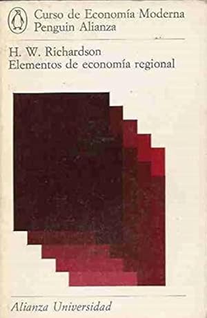 Bild des Verkufers fr Elementos de la economa regional. Introduccin de B. J. McCormick. Prefacio de K. J. W. Alexander. Versin espaola de Fernando Escribano. zum Verkauf von Librera y Editorial Renacimiento, S.A.