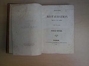 Seller image for HISTOIRE DE LA RESTAURATION TOME DEUXIEME 1814 1830 for sale by Le temps retrouv