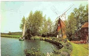 Windmill Postcard Hunsett Mill River Ant Norfolk Broads Vintage 1967