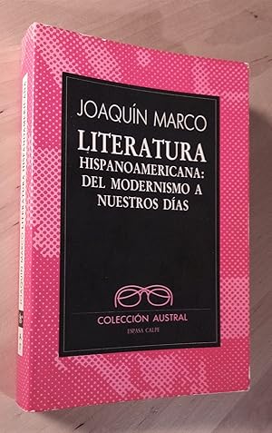 Imagen del vendedor de Literatura hispanoamericana: del modernismo a nuestros das a la venta por Llibres Bombeta