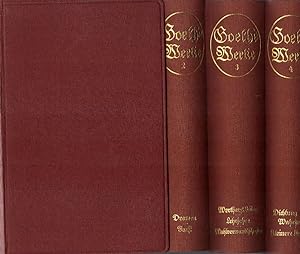 Bild des Verkufers fr Goethes smtliche Werke in vier Hauptbnden und einer Folge von Ergnzungsbnden ; Band 1-4 zum Verkauf von Schrmann und Kiewning GbR