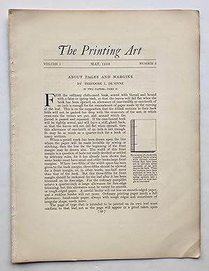 Imagen del vendedor de About Pages and Margins, Part II [from: The Printing Art, Volume I, Number 3, May 1903] a la venta por George Ong Books