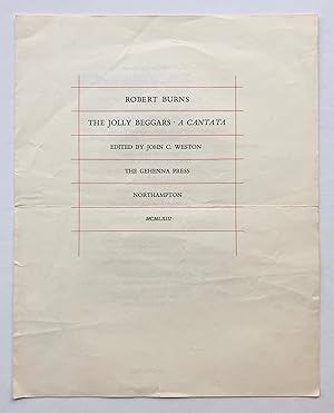 Image du vendeur pour The Jolly Beggars: A Cantata [prospectus] mis en vente par George Ong Books