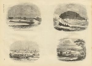 SHEERNESS DOCKYARD _ FIRST RATE MAN OF WAR LYING OFF THE PIERST. ALBAN'S HEAD ,1845 MULTIPLE VIGN...