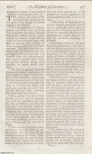 Imagen del vendedor de A descriptive Account of the Island of Jamaica. An original article from the Universal Magazine, 1790. a la venta por Cosmo Books