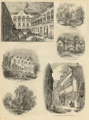 THE OLD BLUE BOAR AT HOLBORN ,REMAINS OF STOKE MANOR HOUSE, ANCIENT MANOR HOUSE AT VAUXHALL ,MARY...