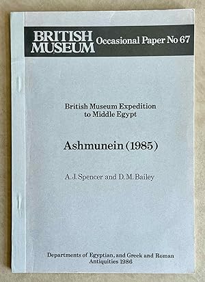 Bild des Verkufers fr British Museum Expedition to Middle Egypt. Ashmunein (1985) zum Verkauf von Meretseger Books