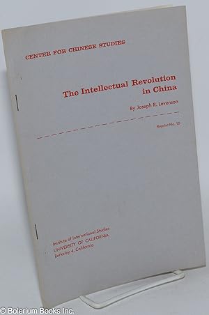 Seller image for The intellectual revolution in China reprint No. 10 for sale by Bolerium Books Inc.