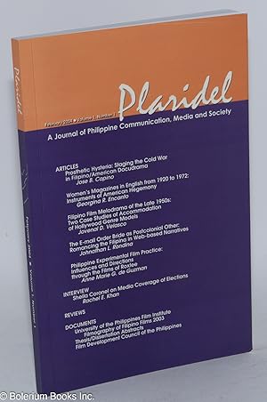 Plaridel: Journal of Philippine Communication, Media and Society; Volume 1, Number 1