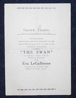 Garrick Theatre Program for The Swan with Eva LeGallienne