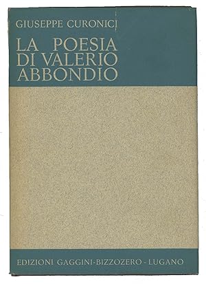 La Poesia di Valerio Abbondio