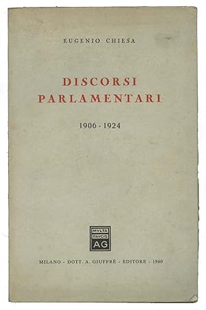 Immagine del venditore per Discorsi Parlamentari 1906 - 1924 venduto da Studio Bibliografico Imprimatur