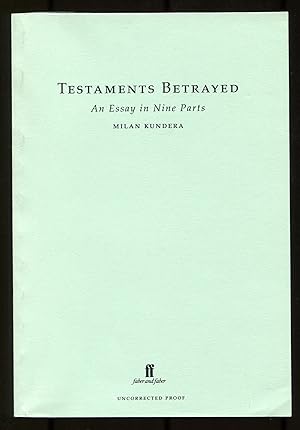 Seller image for Testaments Betrayed: An Essay in Nine Parts for sale by Between the Covers-Rare Books, Inc. ABAA
