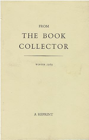 Imagen del vendedor de The Library of Peter Mark Roget (Reprint from The Book Collector, Volume 18, No. 4, Winter 1969) a la venta por Manian Enterprises