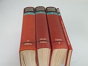 Konvolut 4 Bücher: Meyers kleines Lexikon in 3 Bänden; Ergänzungsband