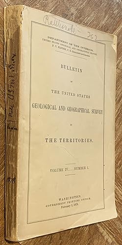 Bulletin of the United States Geological and Geographical Survey of the Territories Volum IV, No. 1