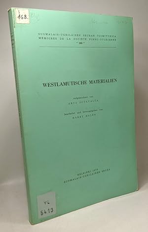 Seller image for Westlamutische Materialien (Toimituksia - Suomalais-ugrilaisen Seuran / mmoires de la socit finno-ougrienne 168 ) for sale by crealivres