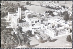 Immagine del venditore per Downside Abbey Postcard Somerset Real Photo View From The Air venduto da Postcard Anoraks