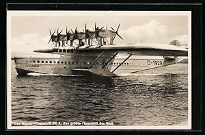 Ansichtskarte Wasserflugzeug Do. X D-1929 auf dem Wasser