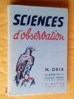 Sciences d'observation zoologie-physique-botanique classe de sixième (enseignement classique et m...