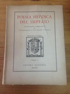 Bild des Verkufers fr Poesa heroica del Imperio. Tomo I zum Verkauf von Vrtigo Libros