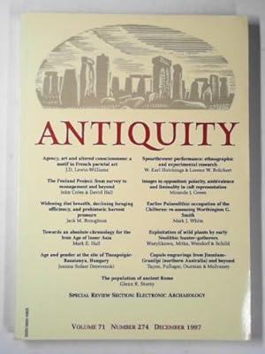 Imagen del vendedor de Antiquity, volume 71, number 274, December 1997 a la venta por Cotswold Internet Books
