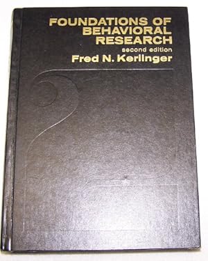 Seller image for Foundations of Behavioral Research 2nd Second Edition for sale by Ammareal