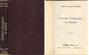 Seller image for Lecciones Preliminares de Filosofa. for sale by La Librera, Iberoamerikan. Buchhandlung