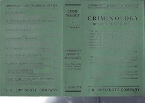 Bild des Verkufers fr Criminology (Dust Jacket Only, No Book) zum Verkauf von Wittenborn Art Books