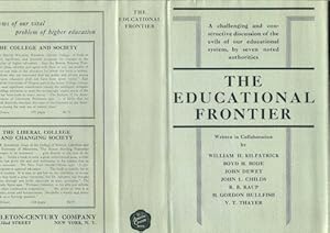 Bild des Verkufers fr The Educational Frontier (Dust Jacket Only, No Book) zum Verkauf von Wittenborn Art Books