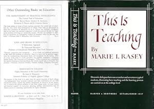 Seller image for This Is Teaching (Dust Jacket Only, No Book) for sale by Wittenborn Art Books