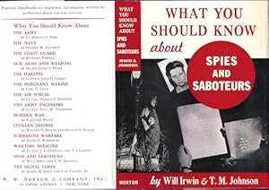 Seller image for What You Should Know About Spies and Saboteurs (Dust Jacket Only, No Book) for sale by Wittenborn Art Books