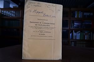 Image du vendeur pour Bettel, Landstreicherei, Arbeitsscheu und Arbeitshaus im Vorentwurf. Sonderabdruck aus der Monatsschrift fr Kriminalpsychologie und Strafrechtsreform, VII. Jahrgang. mis en vente par Gppinger Antiquariat