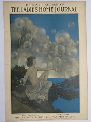 LADIES HOME JOURNAL COVER, SEPTEMBER 1904, AIR CASTLES, MAXFIELD PARRISH ILLUSTRATION