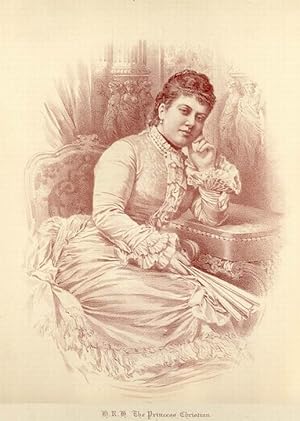 THE PRINCESS CHRISTIAN HELENA, SCHLESWIG-HOLSTEIN Daughter of Queen Victoria,Rare 1878 Lithograph...