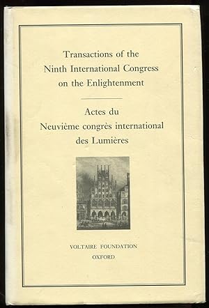 Transactions of the Ninth International Congress on the Enlightenment II Munster 23-29 July 1995 ...