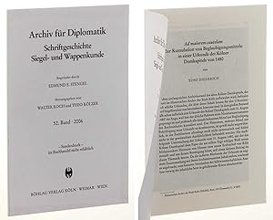 Seller image for Ad maiorem cautelam. Zur Kumulation von Beglaubigungsmitteln in einer Urkunde des Klner Domkapitels von 1480. Sonderdruck aus: Archiv fr Diplomatik Bd. 52 (2006) S. 159-190 for sale by Antiquariat Lehmann-Dronke