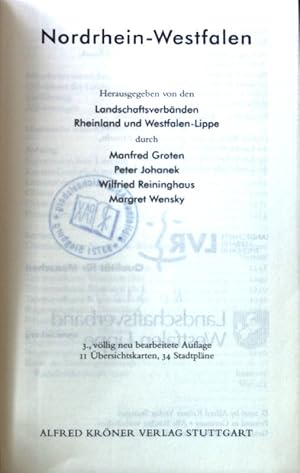 Imagen del vendedor de Nordrhein-Westfalen. Handbuch der historischen Sttten; Krners Taschenausgabe ; Bd. 273 a la venta por books4less (Versandantiquariat Petra Gros GmbH & Co. KG)