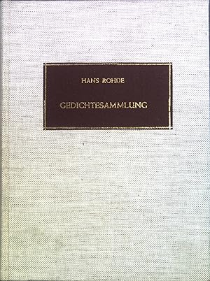 Image du vendeur pour Gedichtesammlung. mis en vente par books4less (Versandantiquariat Petra Gros GmbH & Co. KG)