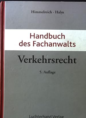 Immagine del venditore per Handbuch des Fachanwalts; Verkehrsrecht. venduto da books4less (Versandantiquariat Petra Gros GmbH & Co. KG)