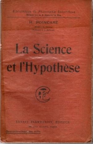 Bild des Verkufers fr La Science et L Hypothese. Bibliotheque de Philosophie scientifique. zum Verkauf von nika-books, art & crafts GbR