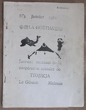 La Guêtna : Journal mensuel de la coopérative scolaire de Tidjikja : n°3 Janvier 1960