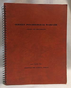 Seller image for German Psychological Warfare: Survey and Bibliography for sale by Book House in Dinkytown, IOBA