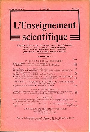 Seller image for L'Enseignement scientifique, 7e anne - N 67, 25 avril 1934 for sale by Sylvain Par